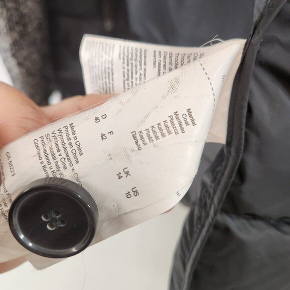 S. Oliver Snap / Button Puffer Jacket Quilted Black Ladies Size 10 - Picture 9 of 10